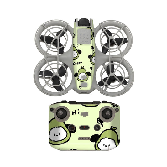 Adhesivo protector para el control remoto del cuerpo del dron para DJI Neo (cachorro verde)