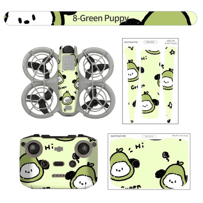 Adhesivo protector para el control remoto del cuerpo del dron para DJI Neo (cachorro verde) — imagen 3