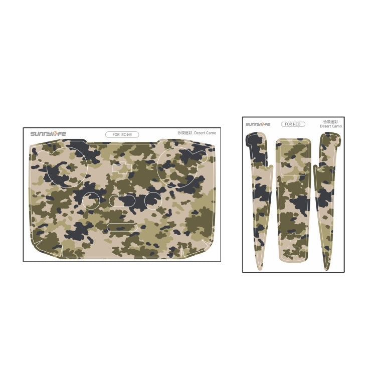 Adhesivo protector para el control remoto del cuerpo del dron para DJI Neo (camuflaje del desierto) — imagen 2