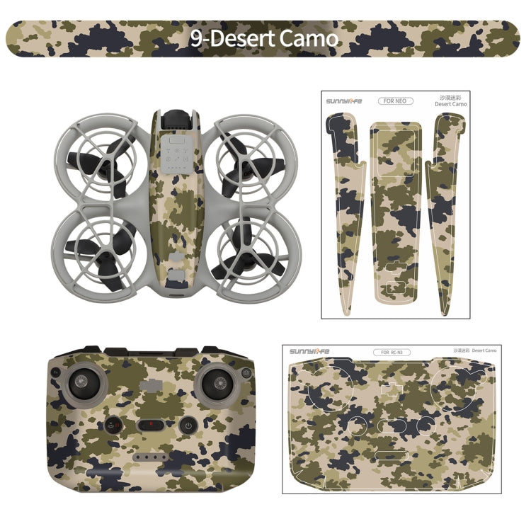 Adhesivo protector para el control remoto del cuerpo del dron para DJI Neo (camuflaje del desierto) — imagen 3
