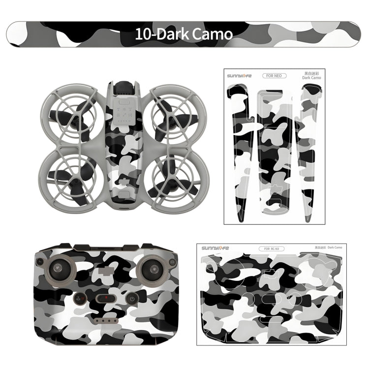 Adhesivo protector para el control remoto del cuerpo del dron para DJI Neo (camuflaje oscuro) — imagen 3