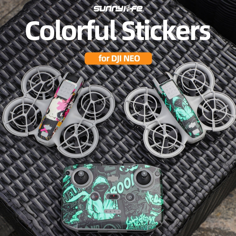 Adhesivo protector para el cuerpo del dron para DJI Neo (ojos grunge) — imagen 4
