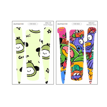 Pegatinas 2 protectoras para el cuerpo del dron para DJI Neo (cachorro verde + fiesta de monstruos) — imagen 2