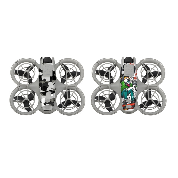 Pegatinas Combo de 2 protectoras para el cuerpo del dron para DJI Neo (camuflaje oscuro + ojos grunge)