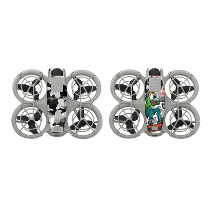 Pegatinas Combo de 2 protectoras para el cuerpo del dron para DJI Neo (camuflaje oscuro + ojos grunge)