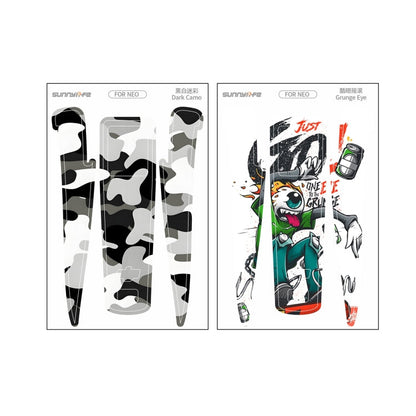 Pegatinas Combo de 2 protectoras para el cuerpo del dron para DJI Neo (camuflaje oscuro + ojos grunge) — imagen 2