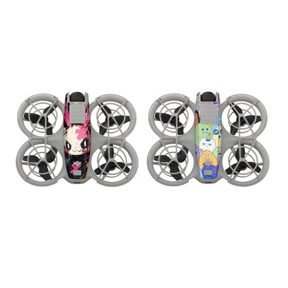 Pegatinas Combo de 2 protectoras para el cuerpo del dron para DJI Neo (conejo rosa + elfo colorido)