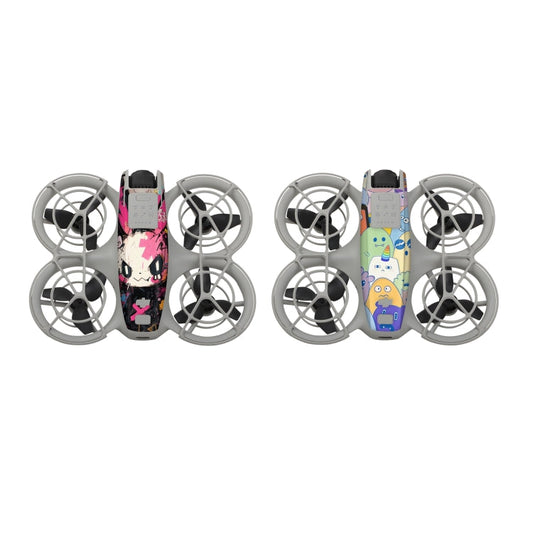 Pegatinas Combo de 2 protectoras para el cuerpo del dron para DJI Neo (conejo rosa + elfo colorido)