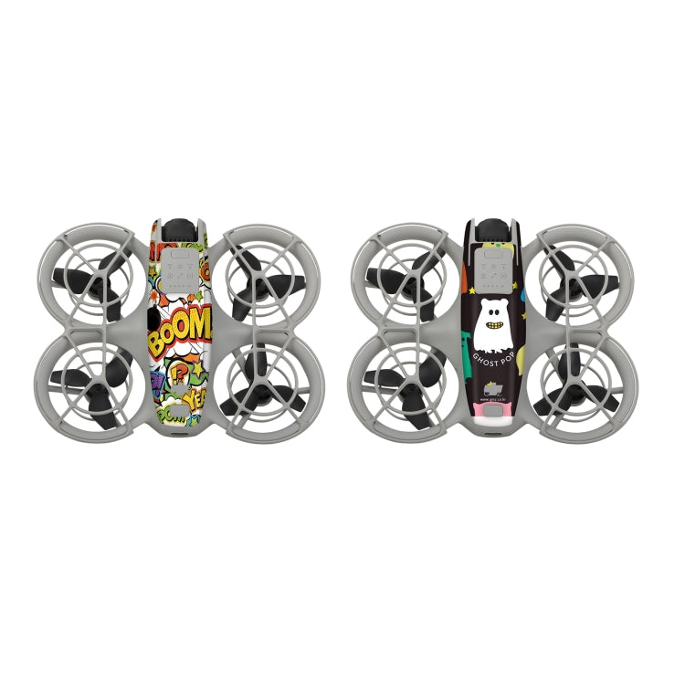 Pegatinas Combo de 2 protectoras para el cuerpo del dron para DJI Neo (graffiti Boom + Ghost Pop)