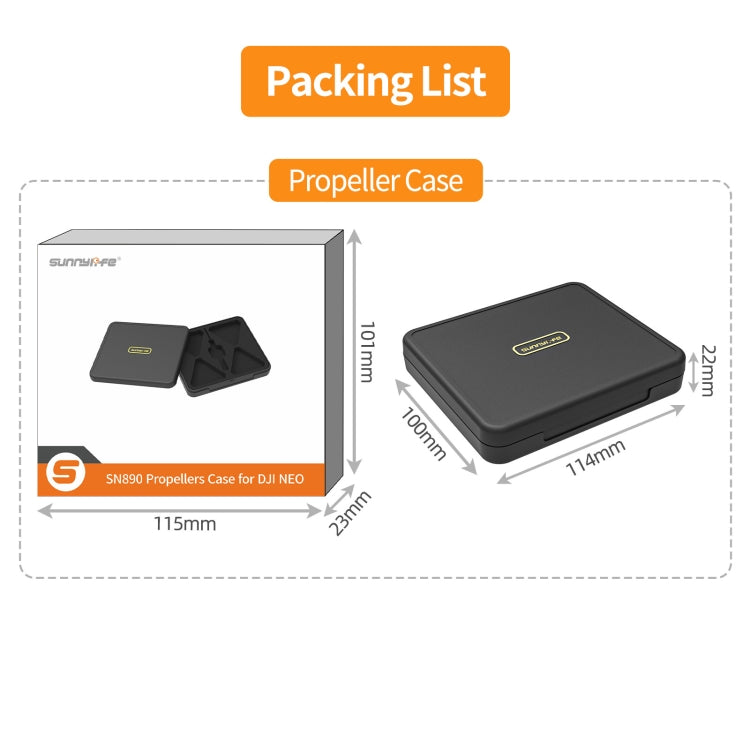 Estuche de viaje pequeño para guardar hélices para DJI Neo (negro) — imagen 8