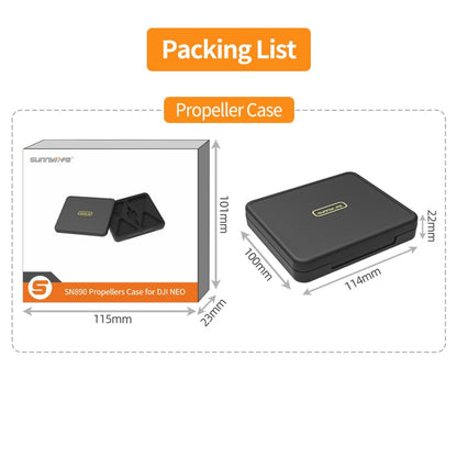 Estuche de viaje pequeño para guardar hélices para DJI Neo (negro) — imagen 8