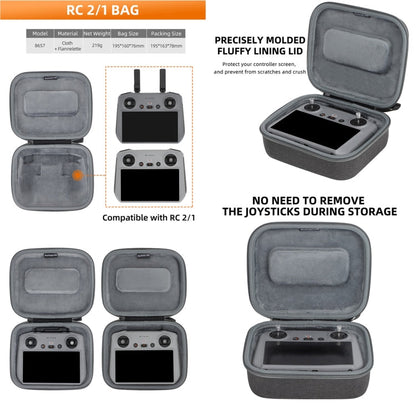 Estuche de transporte, modelo: B657 Bolsa de control RC 2/1 para DJI Air 3S — imagen 12