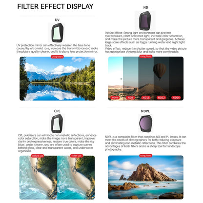 Filtro de lente para dron JSR CB Serie, filtro: UV para DJI Air 3S — imagen 6
