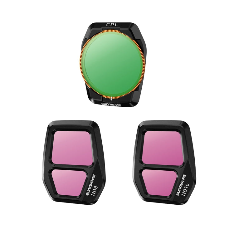 Filtro de lente para cámara Sunnylife, filtro: 3 en 1 CPL ND8 ND16 para DJI Air 3S — imagen 2