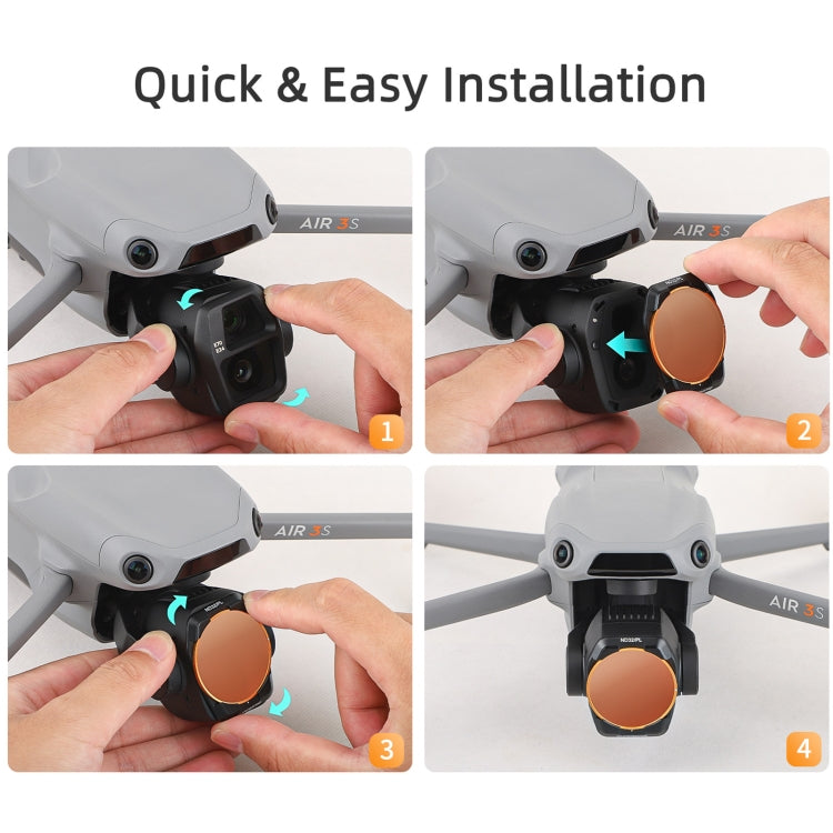 Filtro de lente para cámara Sunnylife, filtro ND8 para DJI Air 3S — imagen 5