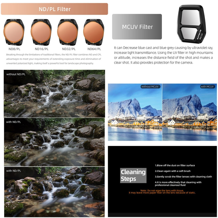Filtro de lente para cámara Sunnylife, filtro: ND16PL para DJI Air 3S — imagen 8