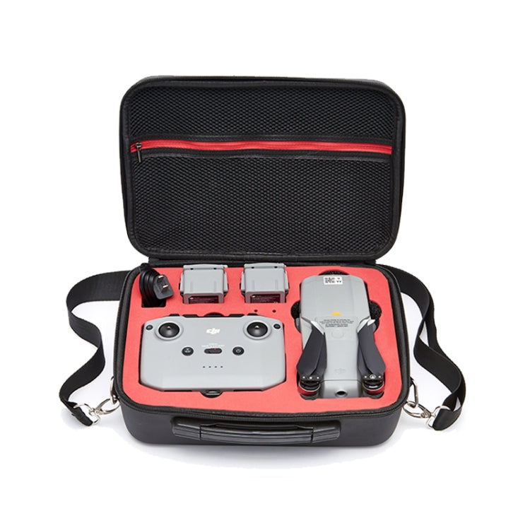 Bolsa de almacenamiento de hombro Caja protectora de de PU portátil para DJI Mavic Air 2 (negro rojo) — imagen 4
