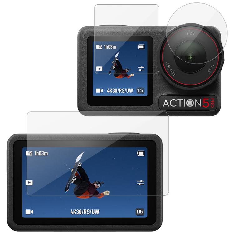 Película de vidrio Pro imak Pantalla trasera + Pantalla frontal + templado para lente de cámara trasera para DJI Osmo Action…