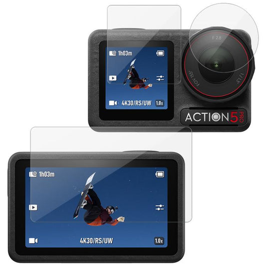 Película de vidrio Pro imak Pantalla trasera + Pantalla frontal + templado para lente de cámara trasera para DJI Osmo Action…