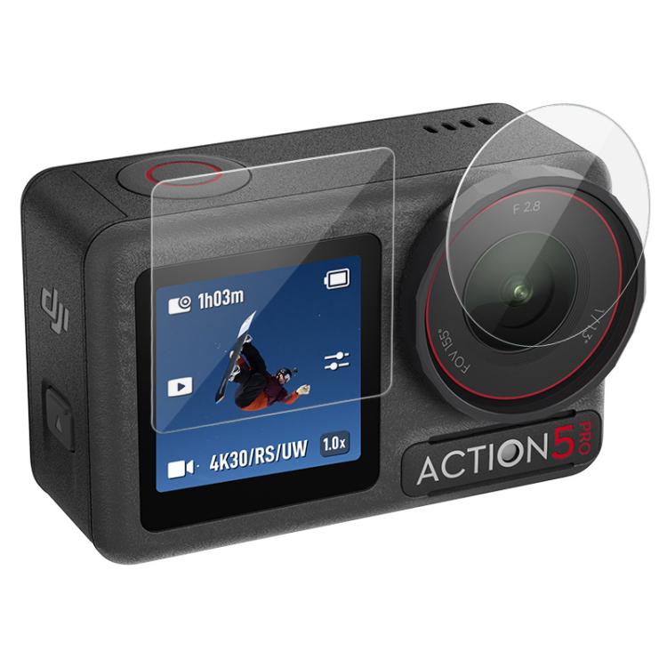 Película de vidrio Pro imak Pantalla trasera + Pantalla frontal + templado para lente de cámara trasera para DJI Osmo Action…