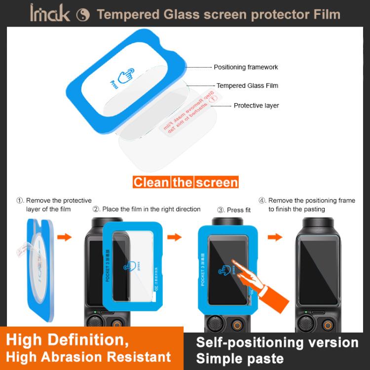 Imak Protector de pantalla de vidrio templado, versión autoposicionable para DJI Osmo 360 — imagen 6
