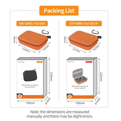 Estuche de transporte portátil, minibolso de mano para DJI Osmo Mobile 7 (naranja) — imagen 12