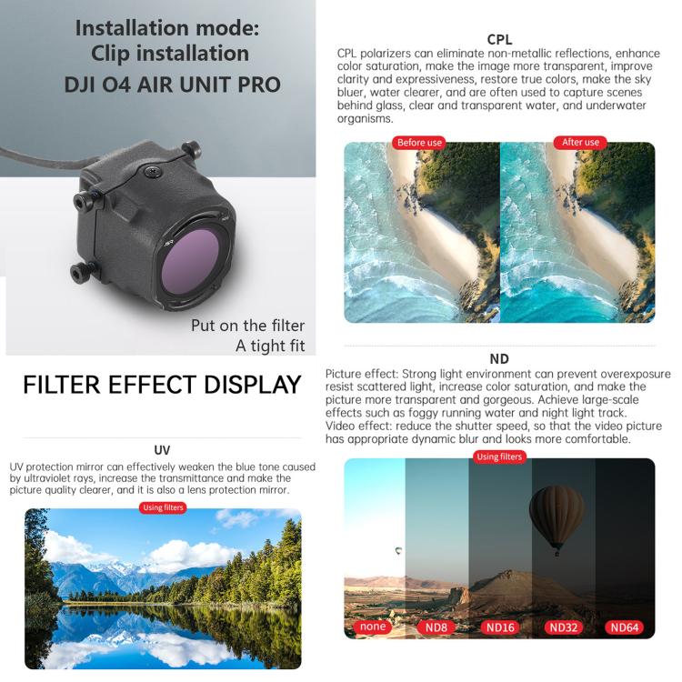 Filtro de lente de cámara, filtro: STAR para DJI Avata 2 — imagen 6