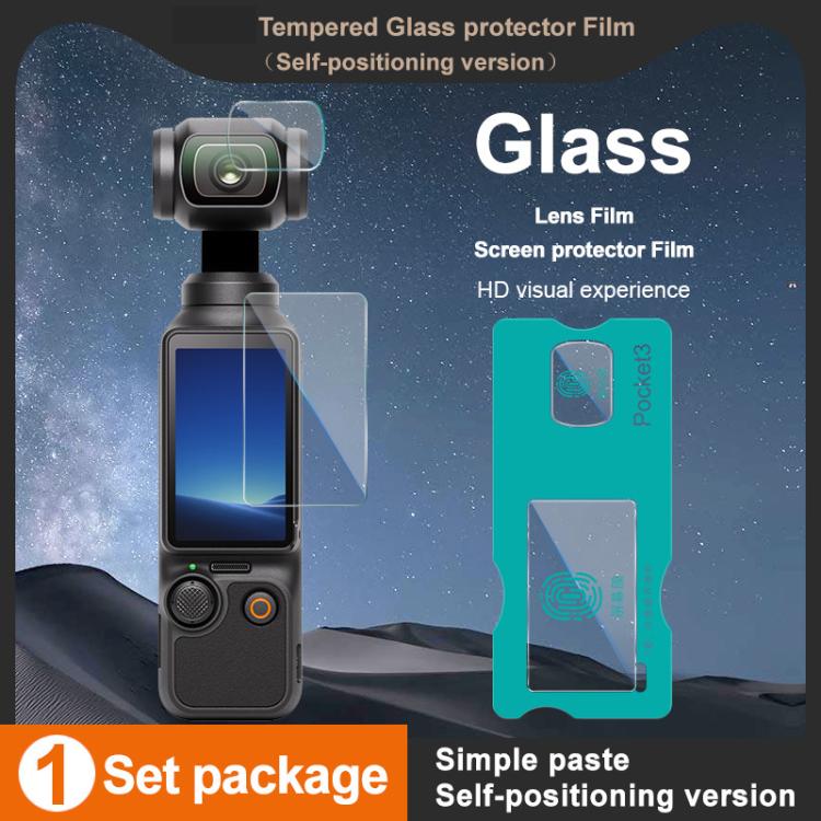 Película de vidrio templado imak, versión autoposicionable para DJI Osmo Pocket 3 — imagen 3