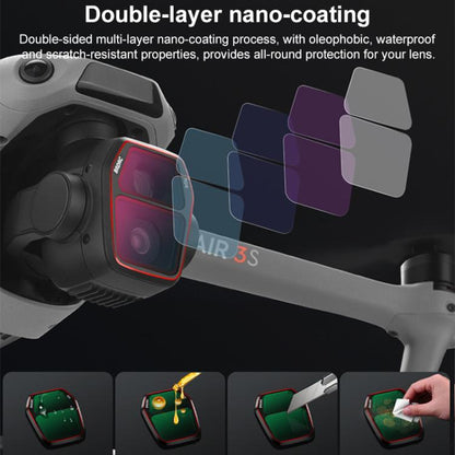 Filtro de lente para cámara BRDRC, filtro: UV para DJI Air 3S — imagen 6