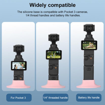 Soporte de base de escritorio de silicona BRDRC para DJI Osmo Pocket 3 (rosa) — imagen 5