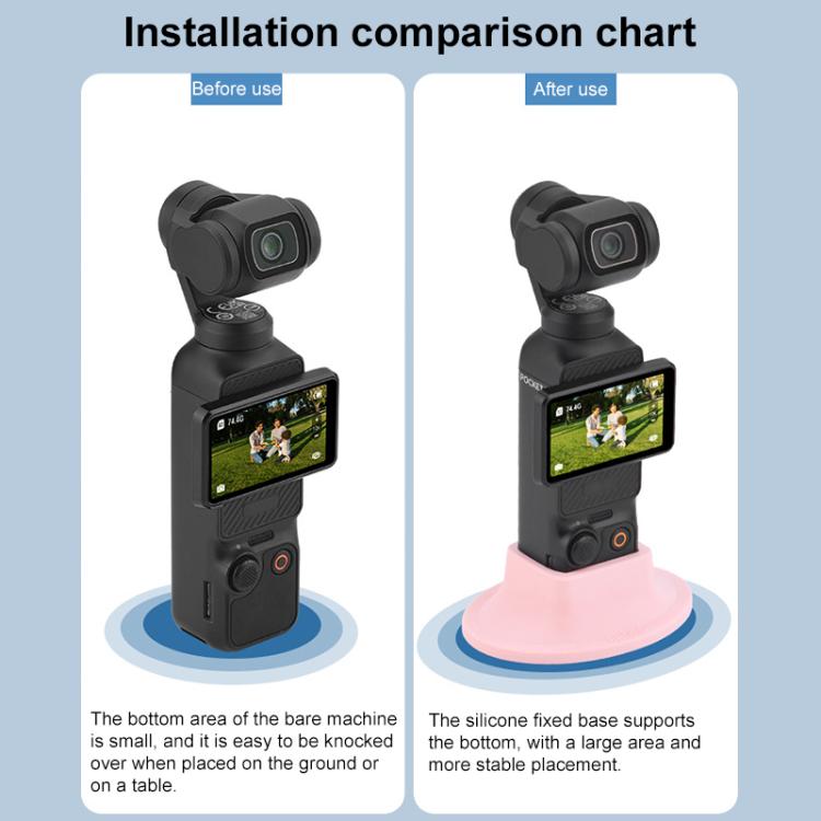 Soporte de base de escritorio de silicona BRDRC para DJI Osmo Pocket 3 (negro) — imagen 8