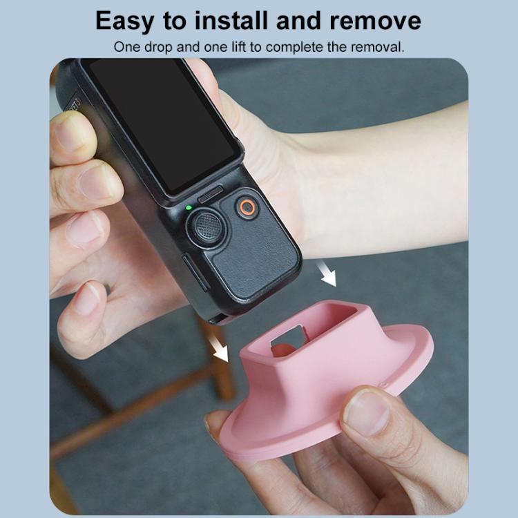 Soporte de base de escritorio de silicona BRDRC para DJI Osmo Pocket 3 (rosa) — imagen 10