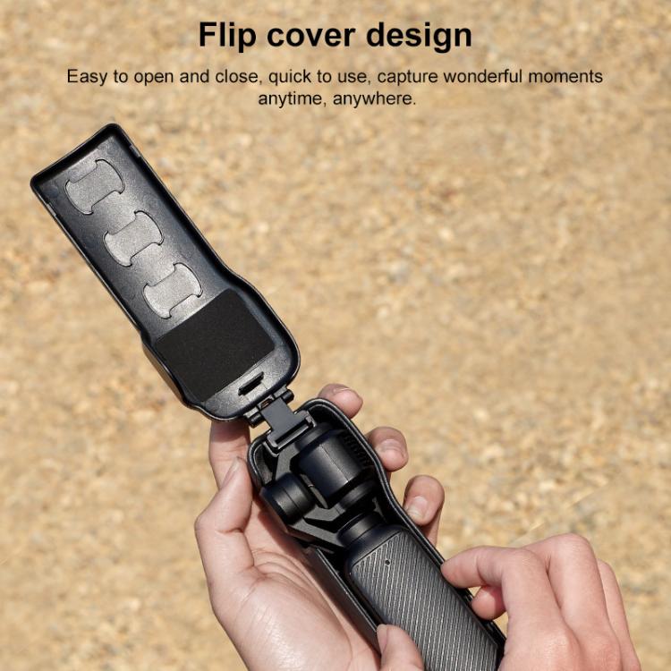 Estuche protector BRDRC de ABS con textura de sarga para DJI Osmo Pocket 3 (negro) — imagen 4