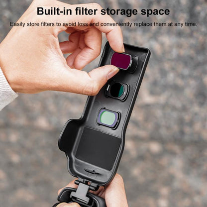 Estuche protector BRDRC de ABS con textura de sarga para DJI Osmo Pocket 3 (negro) — imagen 6
