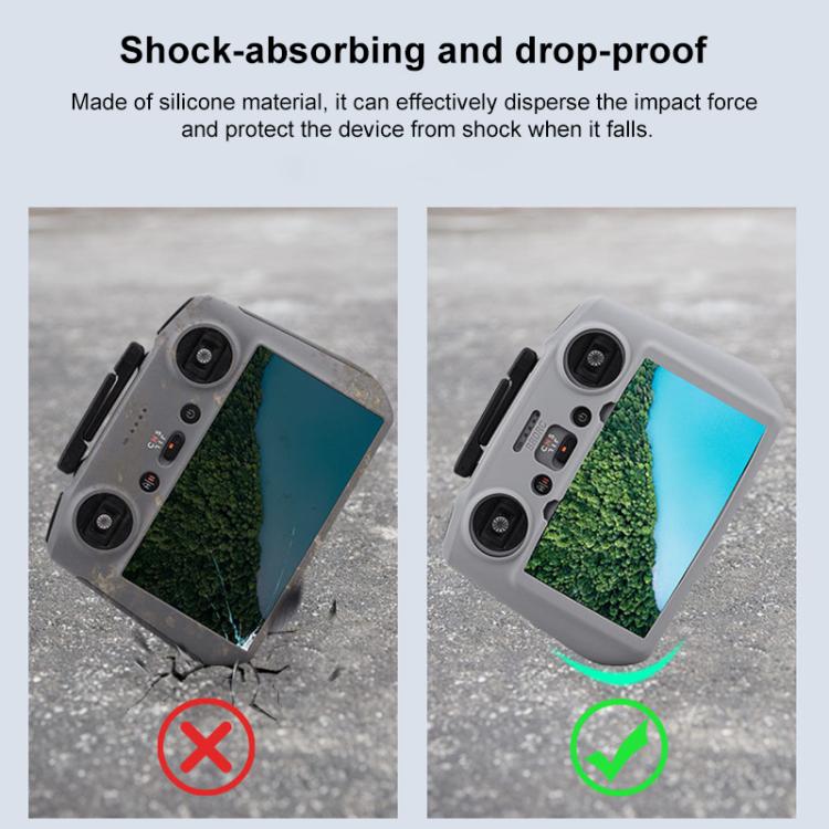 Funda de silicona antigolpes y antiarañazos para control remoto RC 2 BRDRC (gris) — imagen 4
