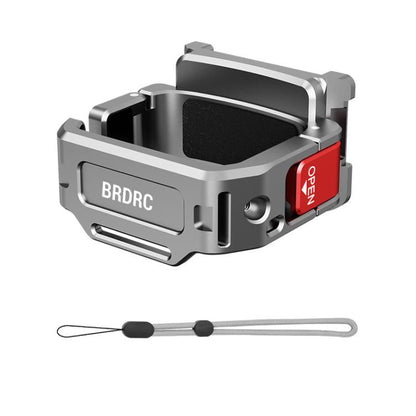 Soporte de extensión de zapata fría multifunción de montaje rápido BRDRC para DJI Osmo Pocket 3 (gris oscuro)