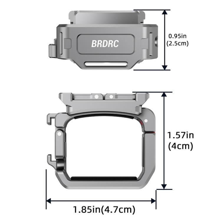 Soporte de extensión de zapata fría multifunción de montaje rápido BRDRC para DJI Osmo Pocket 3 (gris oscuro) — imagen 2