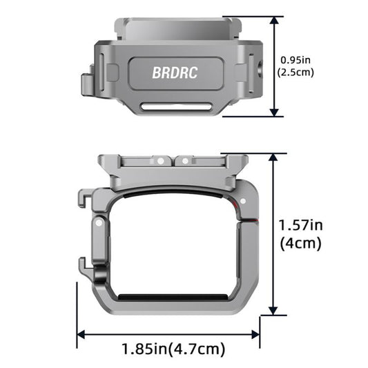 Soporte de extensión de zapata fría multifunción de montaje rápido BRDRC para DJI Osmo Pocket 3 (gris oscuro) — imagen 2