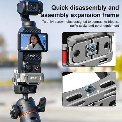 Soporte de extensión de zapata fría multifunción de montaje rápido BRDRC para DJI Osmo Pocket 3 (gris oscuro) — imagen 11