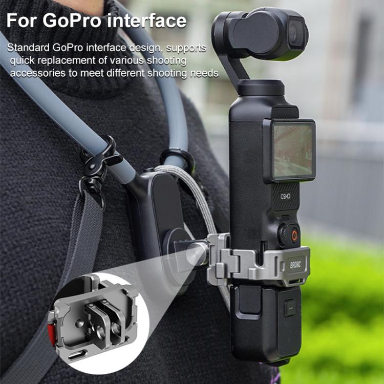 Soporte de extensión de zapata fría multifunción de montaje rápido BRDRC para DJI Osmo Pocket 3 (gris oscuro) — imagen 12