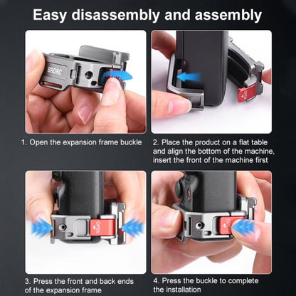 Soporte de extensión de zapata fría multifunción de montaje rápido BRDRC para DJI Osmo Pocket 3 (gris oscuro) — imagen 16