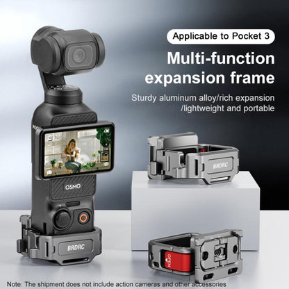 Soporte de extensión de zapata fría multifunción de montaje rápido BRDRC para DJI Osmo Pocket 3 (gris oscuro) — imagen 3