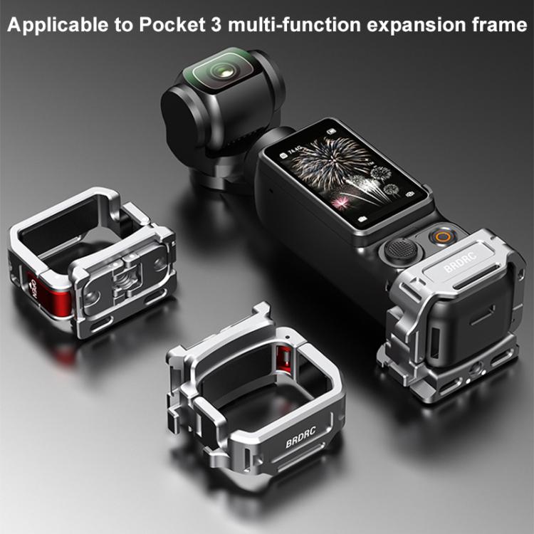 Soporte de extensión de zapata fría multifunción de montaje rápido BRDRC para DJI Osmo Pocket 3 (gris oscuro) — imagen 4