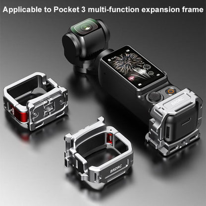 Soporte de extensión de zapata fría multifunción de montaje rápido BRDRC para DJI Osmo Pocket 3 (gris oscuro) — imagen 4