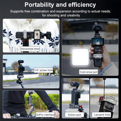 Soporte de extensión de zapata fría multifunción de montaje rápido BRDRC para DJI Osmo Pocket 3 (gris oscuro) — imagen 6