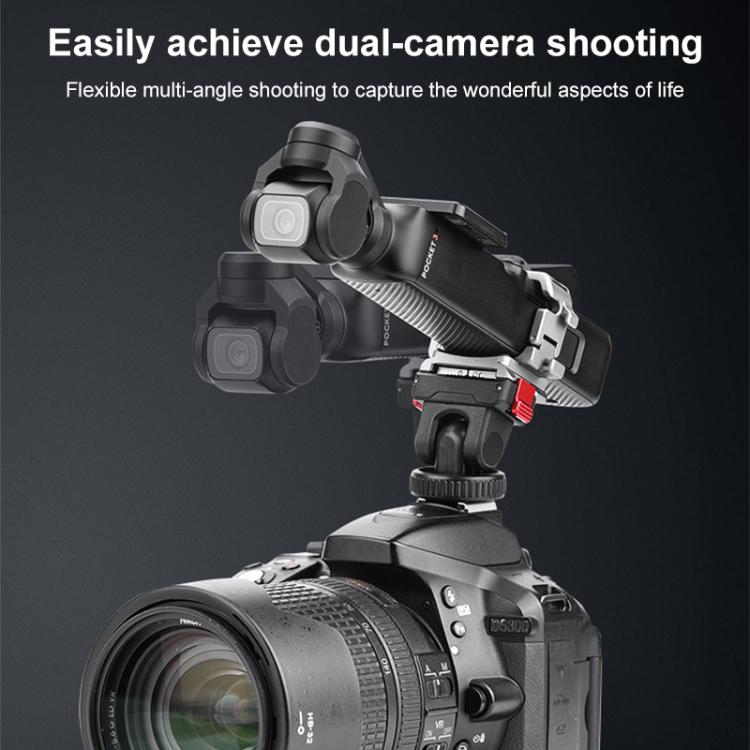 Soporte de extensión de zapata fría multifunción de montaje rápido BRDRC para DJI Osmo Pocket 3 (gris oscuro) — imagen 7