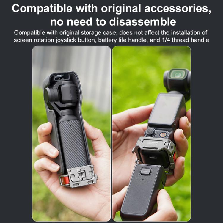 Soporte de extensión de zapata fría multifunción de montaje rápido BRDRC para DJI Osmo Pocket 3 (gris oscuro) — imagen 8