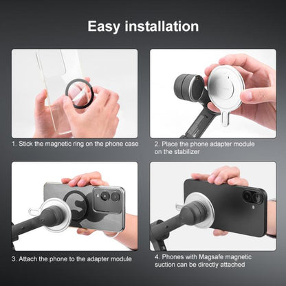 Adaptador magnético MagSafe para DJI Osmo Mobile 7 / Osmo Mobile 6 (plateado) para DJI DJI Osmo Mobile 7, DJI Osmo Mobile 6…