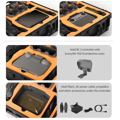 Estuche de seguridad Sunnylife, estuche rígido de viaje de gran capacidad, resistente al agua y a los golpes para DJI Mavic……