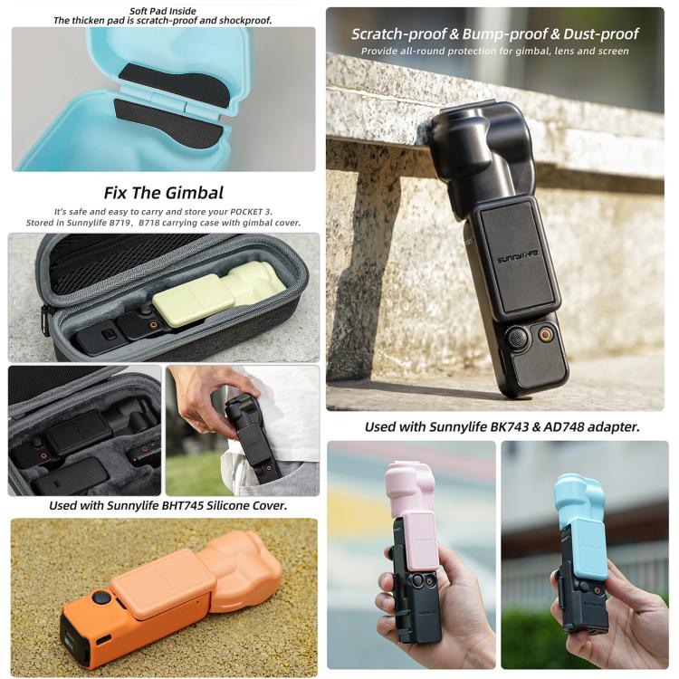 Funda protectora de pantalla para cámara Sunnylife, color rosa para DJI Osmo Pocket 3 — imagen 6